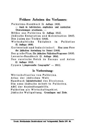 Frühere Arbeiten des Verfassers: