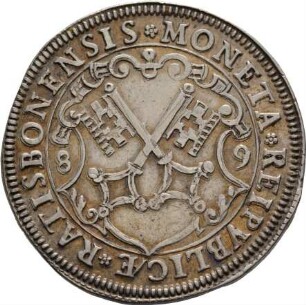 Münze, 1/2 Guldentaler (30 Kreuzer), 1589