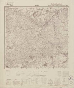 4433 Wippra, Topographische Karte 1:25000 (4cm - Karte)