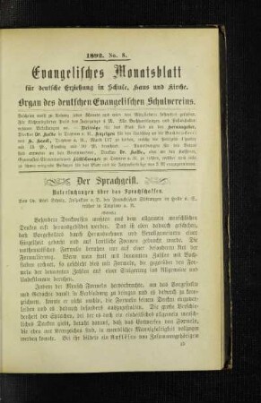 ¬Der¬ Sprachgeist : Untersuchungen über das Sprachschaffen ; (Schluß)