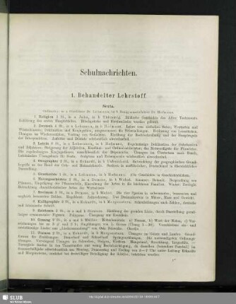 1. Behandelter Lehrstoff