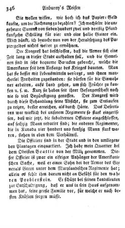 Obrist Beatties Plantage , bei Fredrickstown in Maryland, d. 11ten Jul. 1781