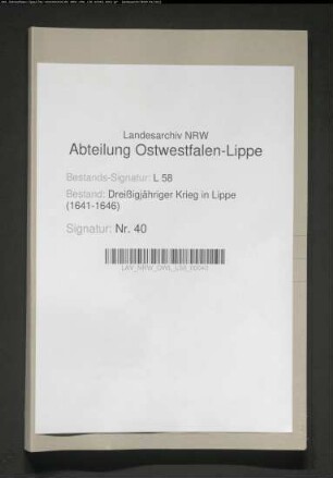 Kontributionsleistungen der Stadt Salzuflen an die Kriegsparteien