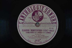 Combatimento di Tancredi et Clorinda : (6. Partie) / Claudio Monteverdi