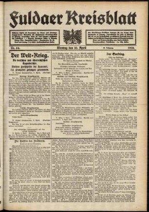 Ausgabe vom Montag, den 10. April 1916.