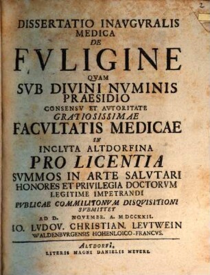Diss. inaug. med. de fuligine
