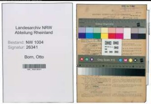 Entnazifizierung Otto Born , geb. 27.07.1897 (Schlosser)