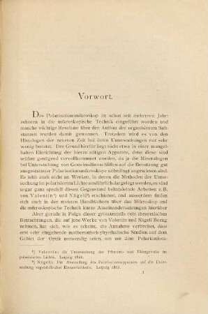 Anleitung zur Benutzung des Polarisationsmikroskops bei histologischen Untersuchungen