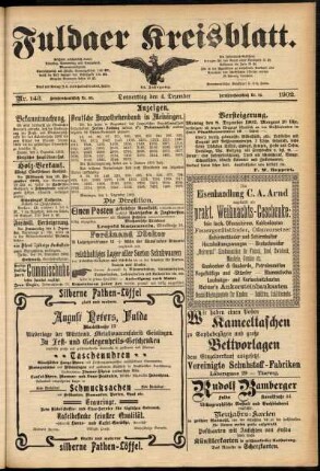 Zweite Ausgabe vom Donnerstag, den 04. Dezember 1902.