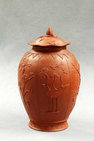 Deckelvase