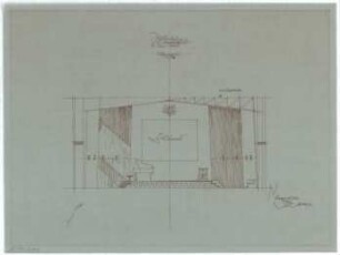 Gsaenger, Gustav; München; Stadtmuseum, Erweiterung - Erweiterung 2. Bauabschnitt, Kinosaal (Querschnitt)