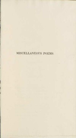 Miscellaneous Poems