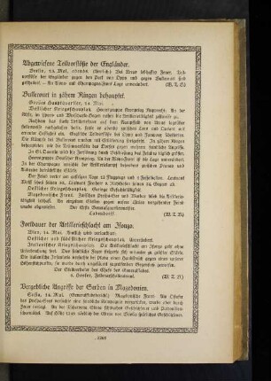 Vergebliche Angriffe der Serben in Mazedonien.