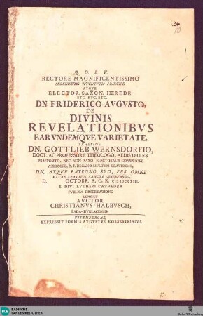 De Divinis Revelationibus Earundemque Varietate
