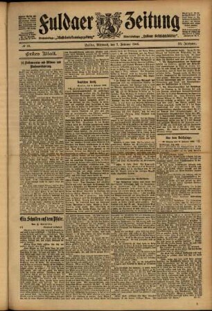 Erste Ausgabe vom Mittwoch, den 07. Februar 1906.