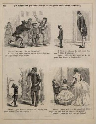 "Der Cadet von Pasewalk besucht in den Ferien seine Tante in Coburg"