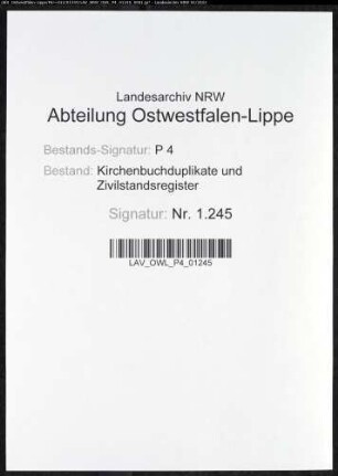 Kirchenbuchduplikat der evangelisch-reformierten Landgemeinde Iserlohn (GHT 1863). (Gemeinde: Iserlohn, evangelisch-reformierte Landgemeinde)