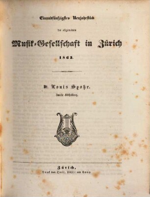 Neujahrstück der Allgemeinen Musik-Gesellschaft in Zürich, 51. 1863