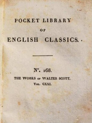 The Works of Walter Scott, Esq., 121. Chronicles of the Canongate ; 1