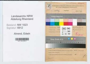 Entnazifizierung Edwin Ahrend , geb. 02.01.1901 (Justizassistent)