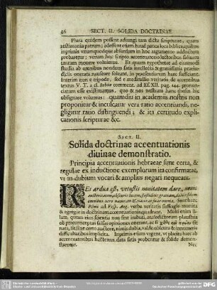 Sect. II. Solida doctrinae accentuationis divinae demonstratio