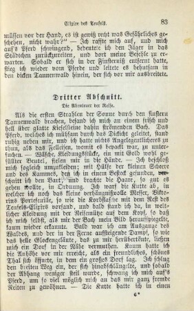 Dritter Abschnitt: Die Abenteuer der Reise