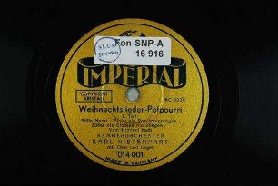Weihnachtslieder-Potpourri : 1. Teil; Stille Nacht; Es ist ein Ros entsprungen; Süßer die Glocken nie klingen; Vom Himmel hoch