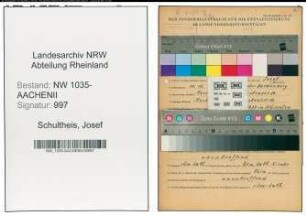 Entnazifizierung Josef Schultheis , geb. 11.11.1902 (Steiger)