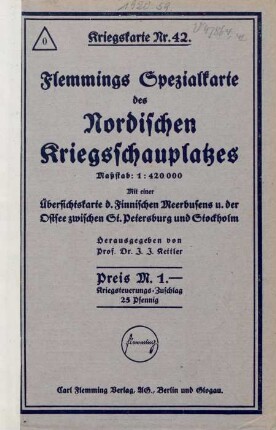 42: Spezialkarte des nordischen Kriegsschauplatzes