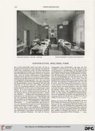 Konstruktion, Spieltrieb, Form