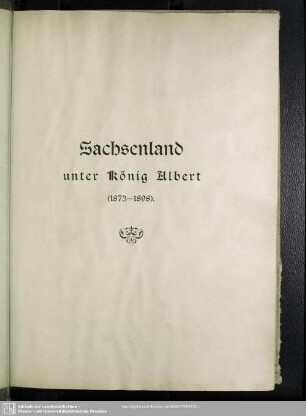 Sachsenland unter König Albert (1873-1898)
