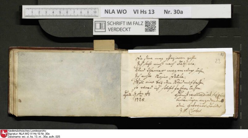 Stammbuch des U. J. Schrader aus Hannover