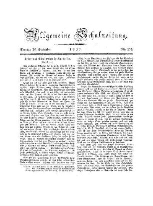 Ueber das Schulwesen in Kurhessen