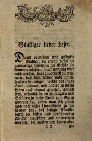 Anweisung zum Mignaturmahlen, vermittelst deren die Kunst ganz leicht und ohne Lehrmeister zu begreifen, nebst vielen raren und geheimen hierzu gehörigen Kunst-Stücken ; ingleichen ein Planier- und Muschel-Gold und Silber, wie auch den rechten Chinesischen Verniß selber zu machen
