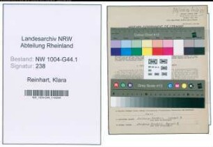 Entnazifizierung Klara Reinhart , geb. 17.09.1906 ()