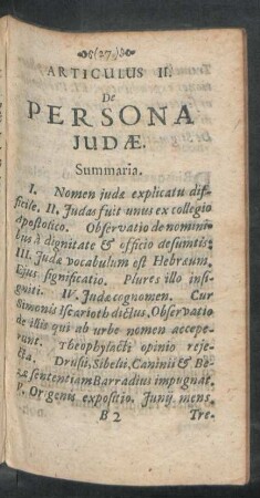 Articulus II. De Persona Judae.