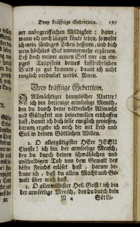 Drey kräfftige Gebettlein