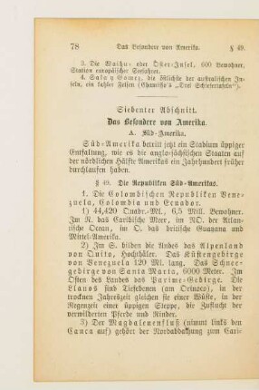 Siebenter Abschnitt. Das Besondere von Amerika
