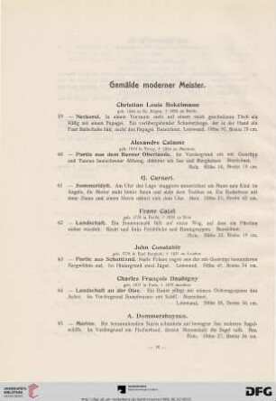 Gemälde moderner Meister (Nr. 59-83)