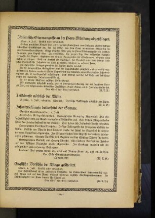 Englische Vorstöße bei Asiago gescheitert.