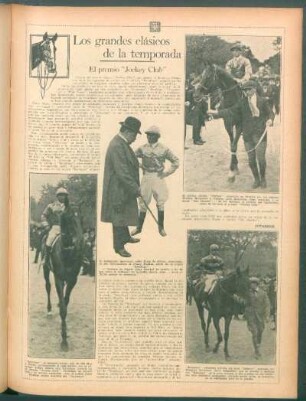 Los grandes clásicos de la temporada : El premio "Jockey Club"
