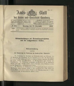 No. 208, 21. September 1915