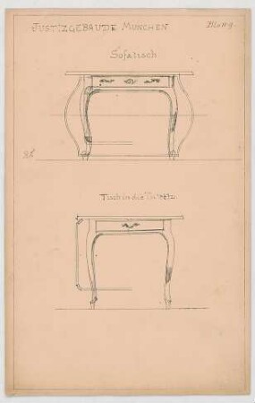 Thiersch, Friedrich von; München; Justizpalast - Tisch (Ansichten)