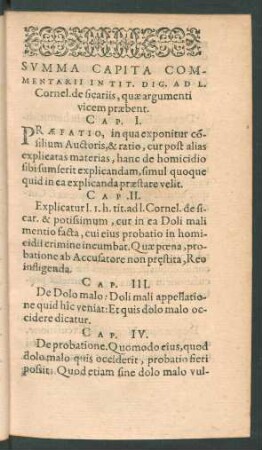 Summa Capita Commentarii In Tit. Dig. ...