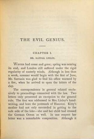 The evil genius : a domestic story, 1