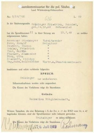Grözinger, Friedrich