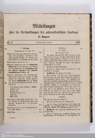 2. Sitzung (24.06.1915)
