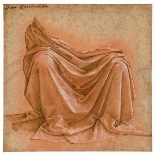 Gewandstudie einer sitzenden Figur (recto)