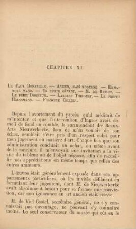 Chapitre XI. Le Faux Donatello. - Ancien, mais moderne. - ...