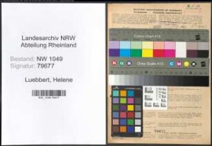Entnazifizierung Helene Luebbert , geb. 02.03.1884 (Lehrerin)